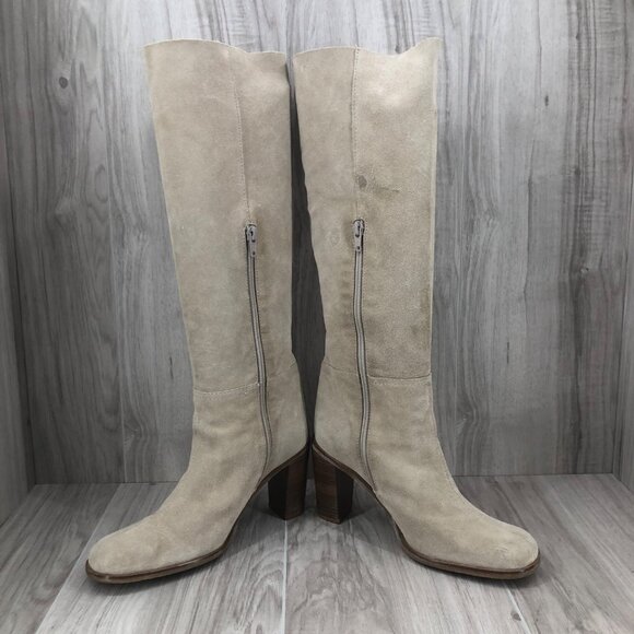 Nine West Boots Womens 7M Light Tan Pull On Knee High Boots - Picture 8 of 15